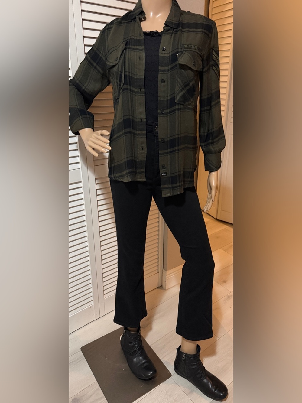 Rag & Bone Casey High Rise Ankle Flare Jeans Black Size 25